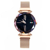 Luxury Rose Gold Women Watch Magnet Starry sky Wrist Watch For Ladies Female Wristwatch Waterproof