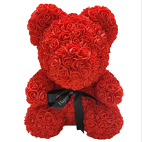 2019 Teddy Bear Rose Gift Artificial Foam Flowers Bear with Gift Box