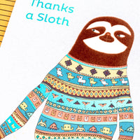 Skater Sloth Thank You Note