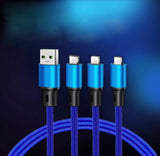 New Charging Cable 3 in 1 Micro USB/Type C/Lighting Multi-Function Charger cord