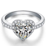 Rings Diamond Heart Love Shape Rings